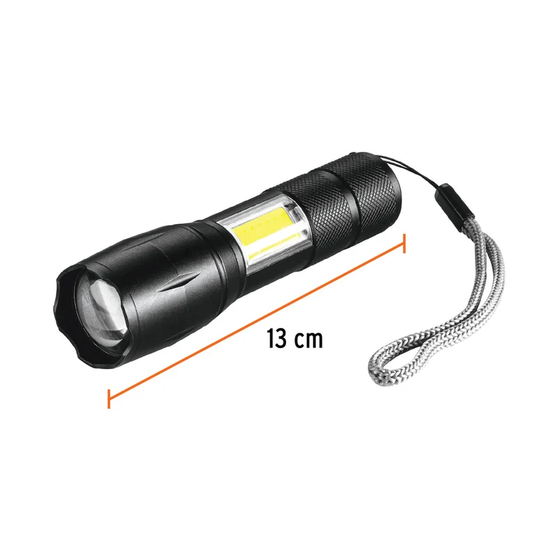 LINTERNA DE 1 LED TRUPER 270 LM CON LUZ DE EMERGENCIA, RECARGABLE