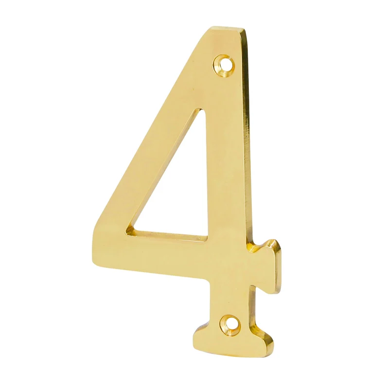 NÚMERO 4 DE LATÓN SÓLIDO 4", HERMEX