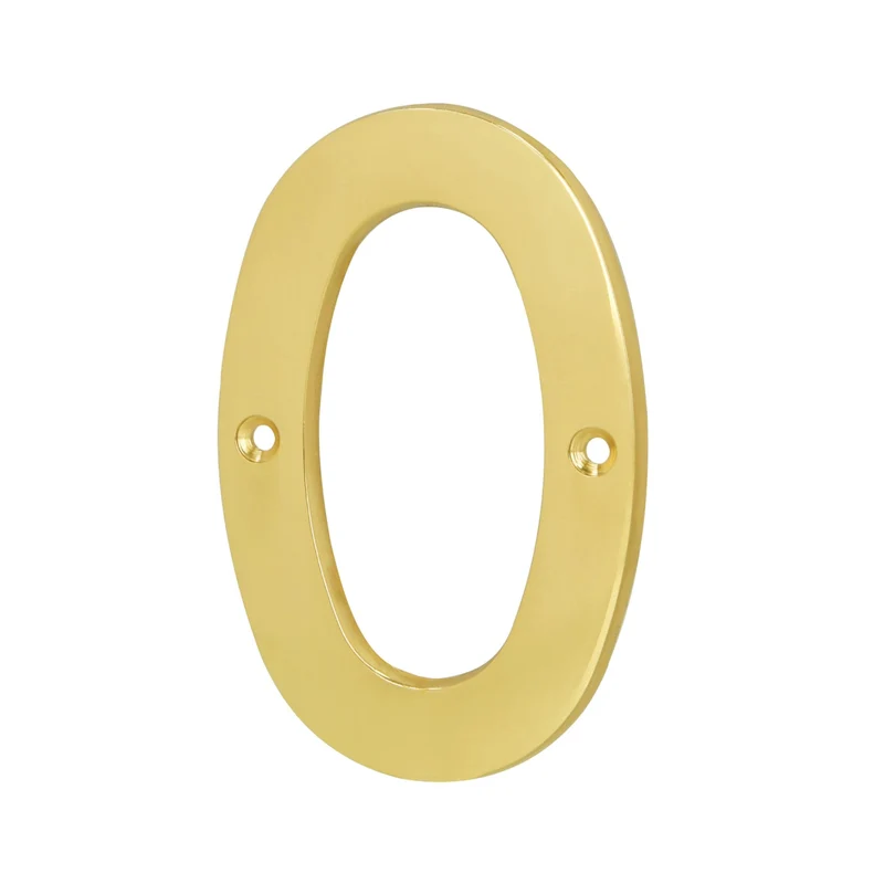 NÚMERO 0 DE LATÓN SÓLIDO 4", HERMEX