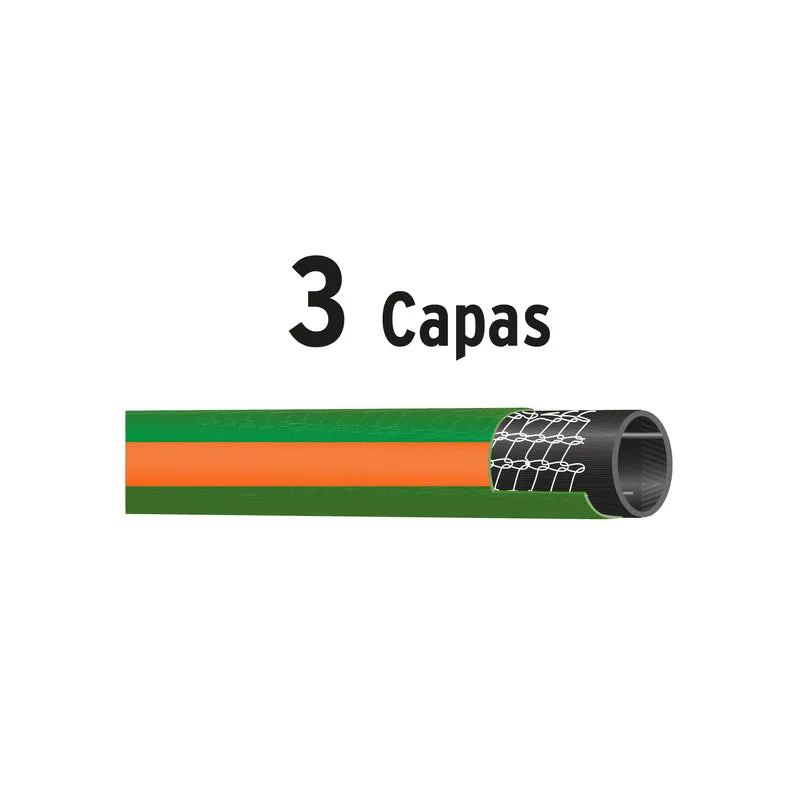 MANGUERA TRUPER 1/2"REFORZADA, 3 CAPAS DE 10 M