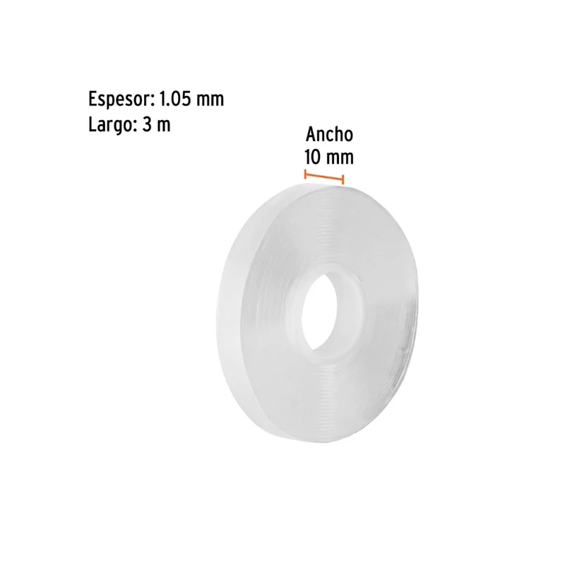 CINTA DOBLE CARA 3M 10MM REUTILIZABLE TRUPER