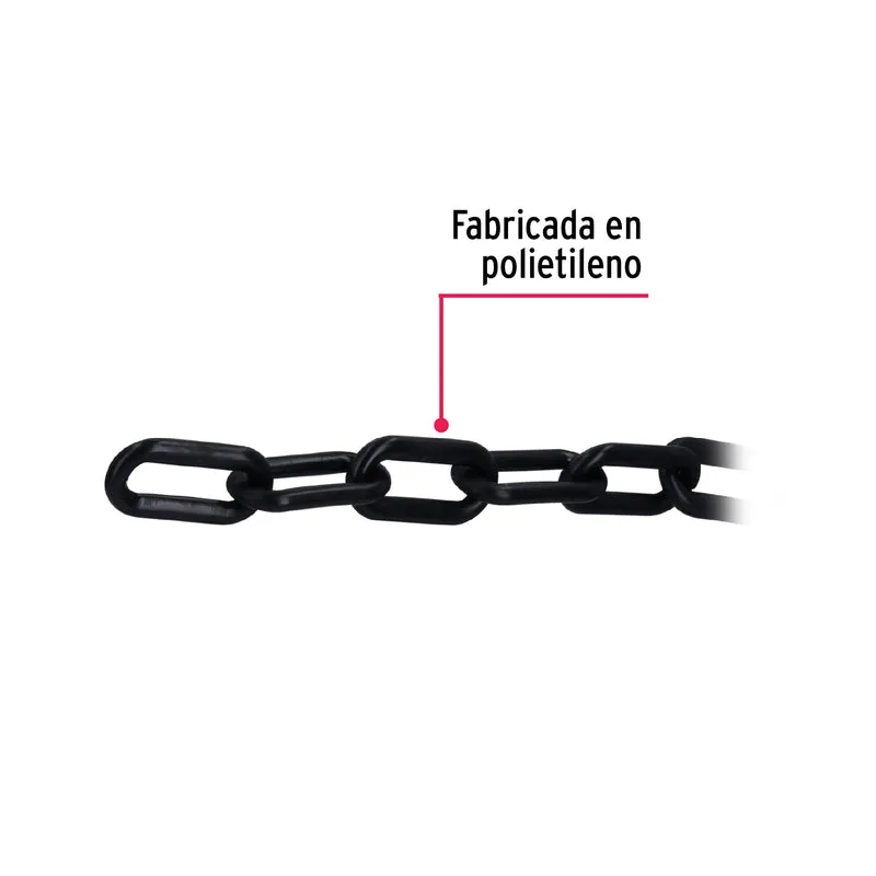 CADENA PLÁSTICO NEGRO DE 8 MM TRUPER FIERO 25 METROS