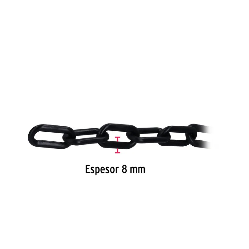 CADENA PLÁSTICO NEGRO DE 8 MM TRUPER FIERO 25 METROS