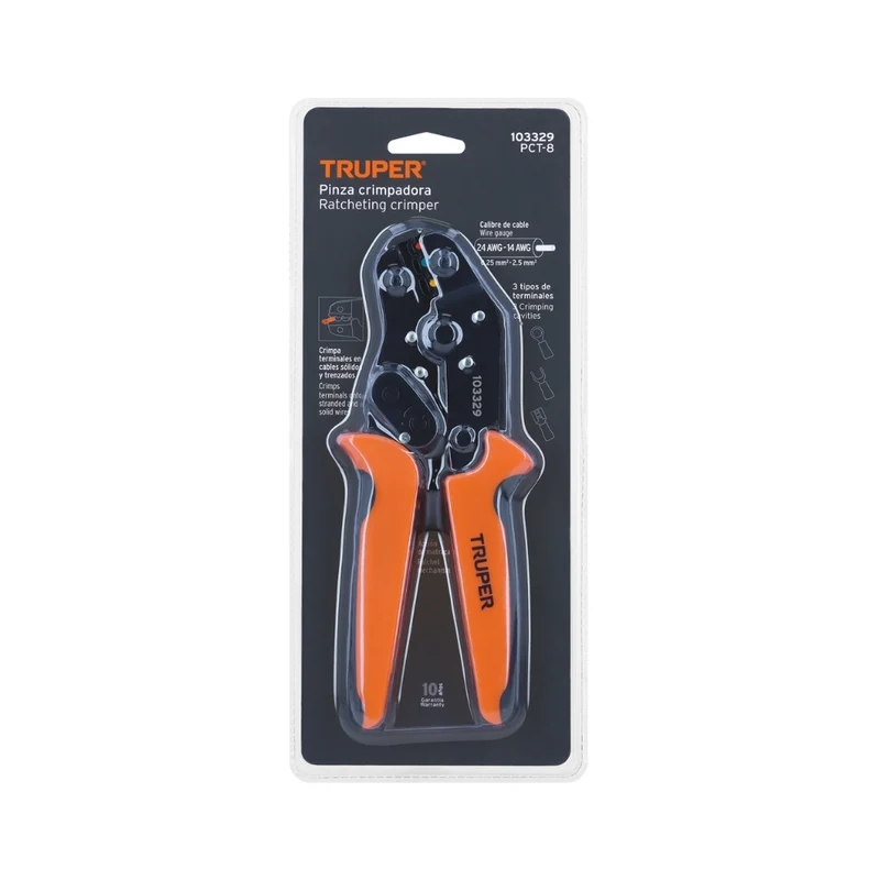PINZA DE CRIMPADO PARA TERMINALES, TRUPER