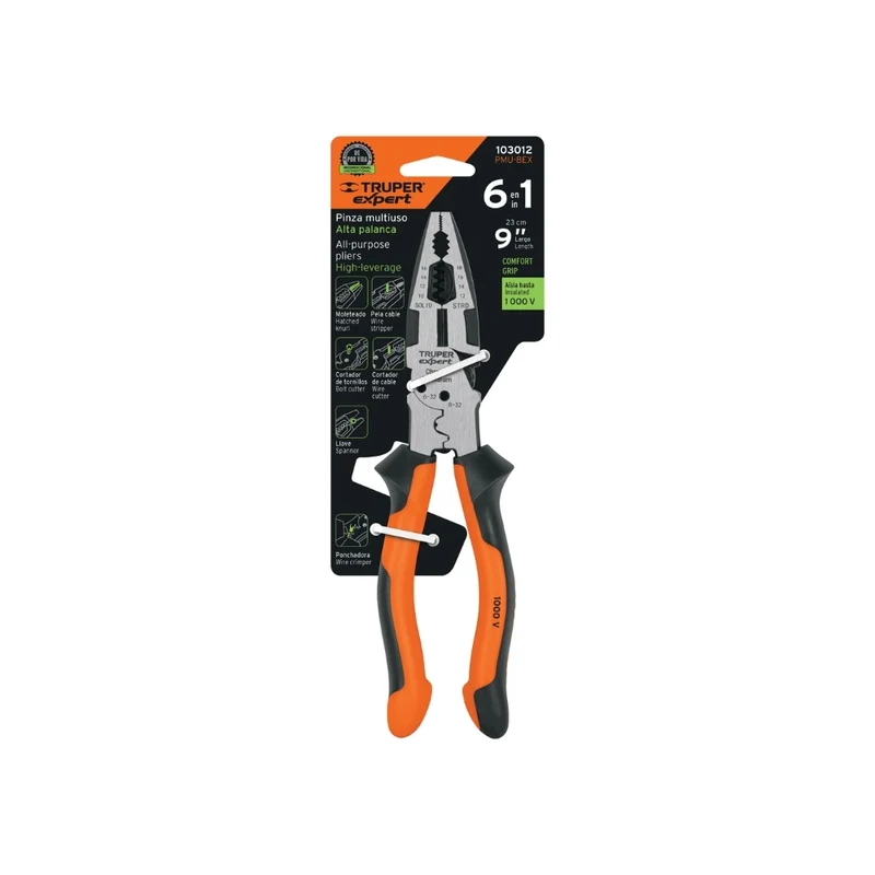 PINZA MULTIUSO P/ ELECTRICISTA 8" TRUPER EXPERT