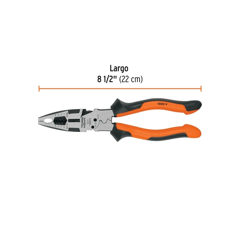 PINZA MULTIUSO P/ ELECTRICISTA 8" TRUPER EXPERT