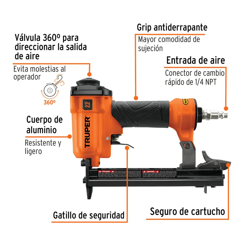 ENGRAPADORA NEUMATICA, CALIBRE 22, TRUPER
