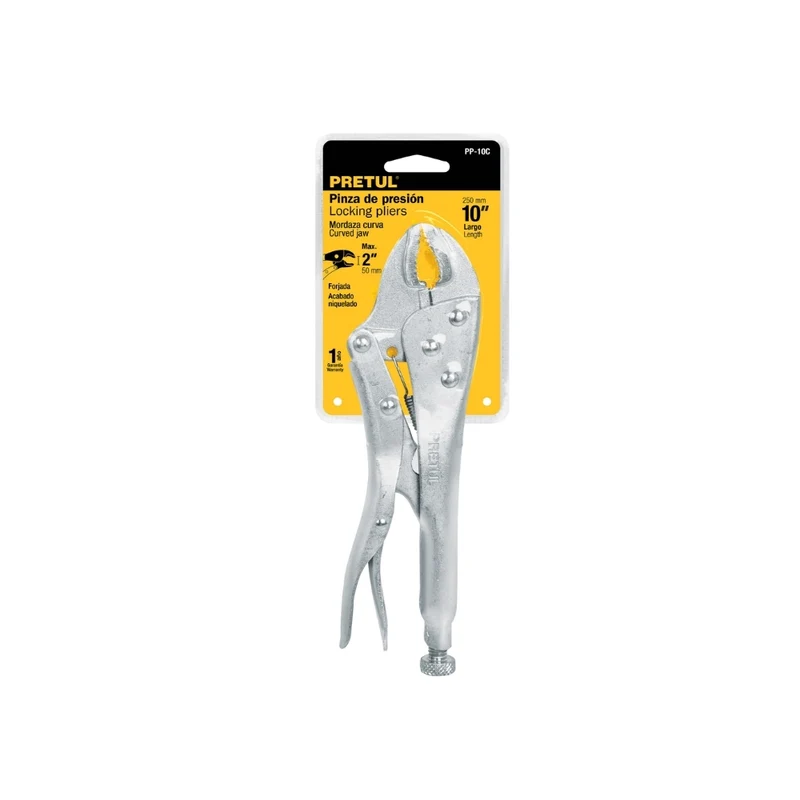 PINZA DE PRESION 10" MORDAZA CURVA TRUPER