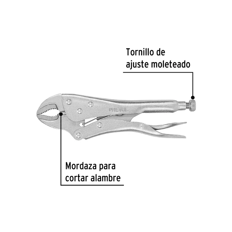 PINZA DE PRESION 10" MORDAZA CURVA TRUPER
