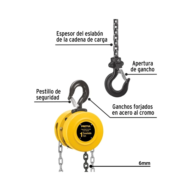 APAREJO DE 1 TONELADA PRETUL
