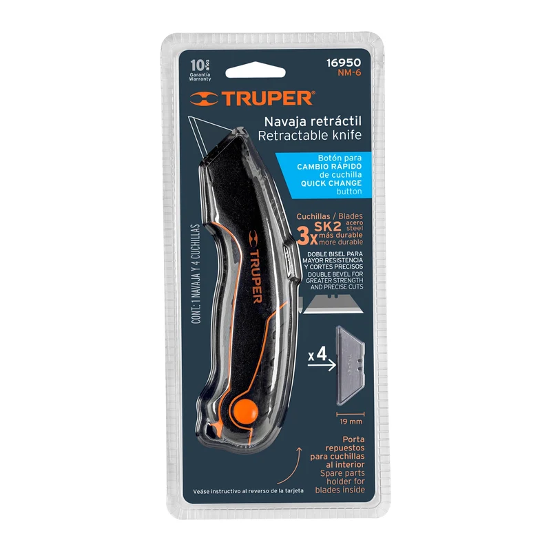 NAVAJA RETRÁCTIL TRUPER DE 7", CUERPO DE ALUMINIO