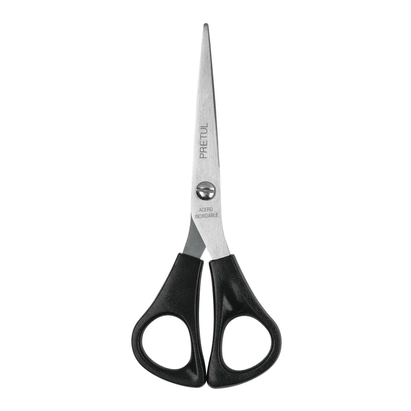 TIJERA 6" DE ACERO INOXIDABLE PARA CASA Y OFICINA, PRETUL