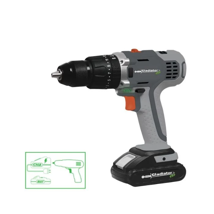 TALADRO PERCUTOR RECARGABLE GLADIATOR 113MM 18V