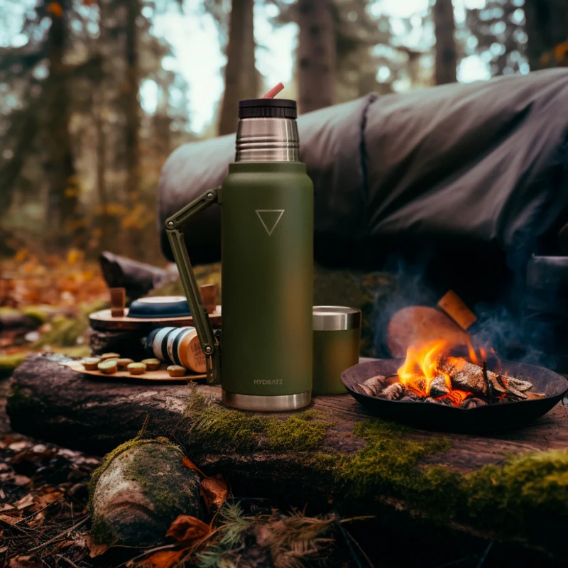 TERMO DE MATE HYDRATE 1200ML, VERDE MILITAR