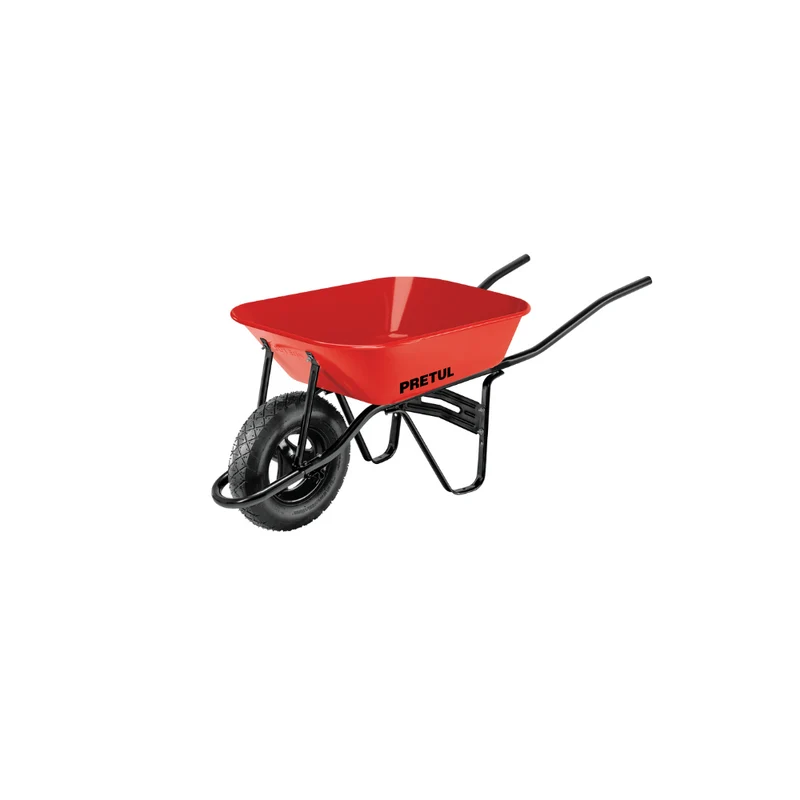 CARRETILLA 59L ROJA RUEDA IMPONCHABLE PRETUL