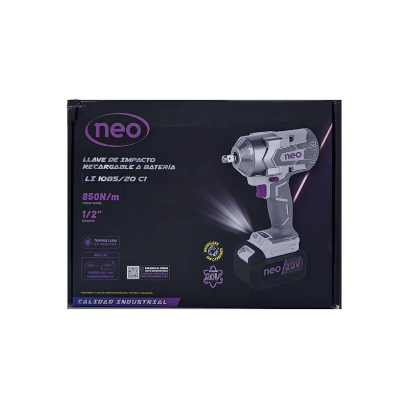 LLAVE DE IMPACTO RECARGABLE A BATERÍA NEO 13MM 20V