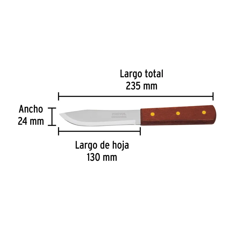 CUCHILLO CEBOLLERO 5" MANGO DE MADERA