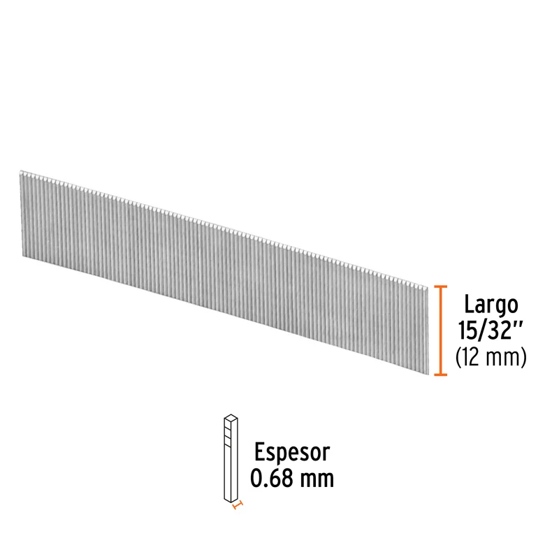 CAJA CON 10000 CLAVOS CALIBRE 23, 12MM PARA CLNE-23