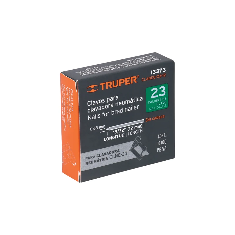 CAJA CON 10000 CLAVOS CALIBRE 23, 12MM PARA CLNE-23