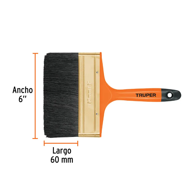 BROCHA PROFESIONAL DE 6" CON MANGO DE PLÁSTICO