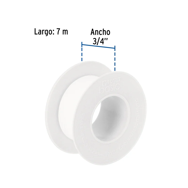 CINTA SELLA ROSCAS 3/4" X 7 M, USO GENERAL