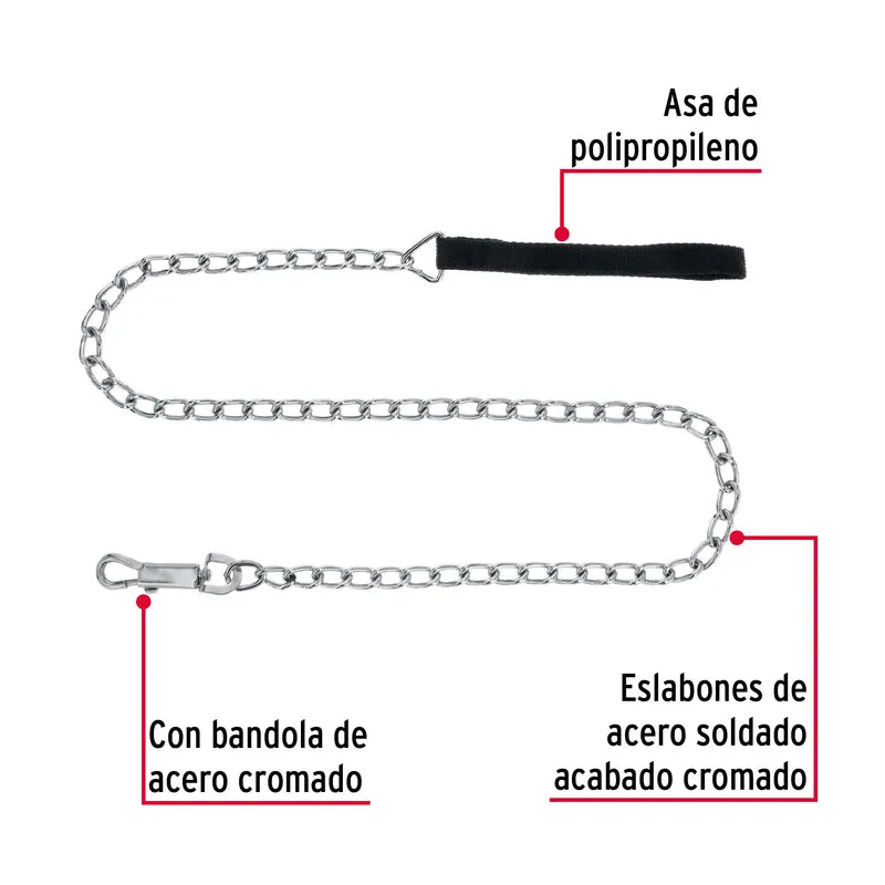 CORREA DE 1.2 M DE PASEO PARA PERRO, ESLABÓN 4 MM