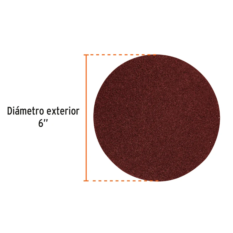 PAQUETE C/3 DISCOS DE LIJA 6" GRANO 80 PARA, PUL-4X6T