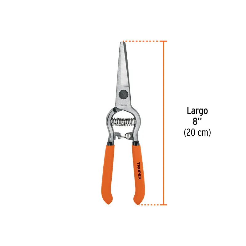TIJERA FORJADA PARA PODA 8", CURVA, CORTE DE UVA