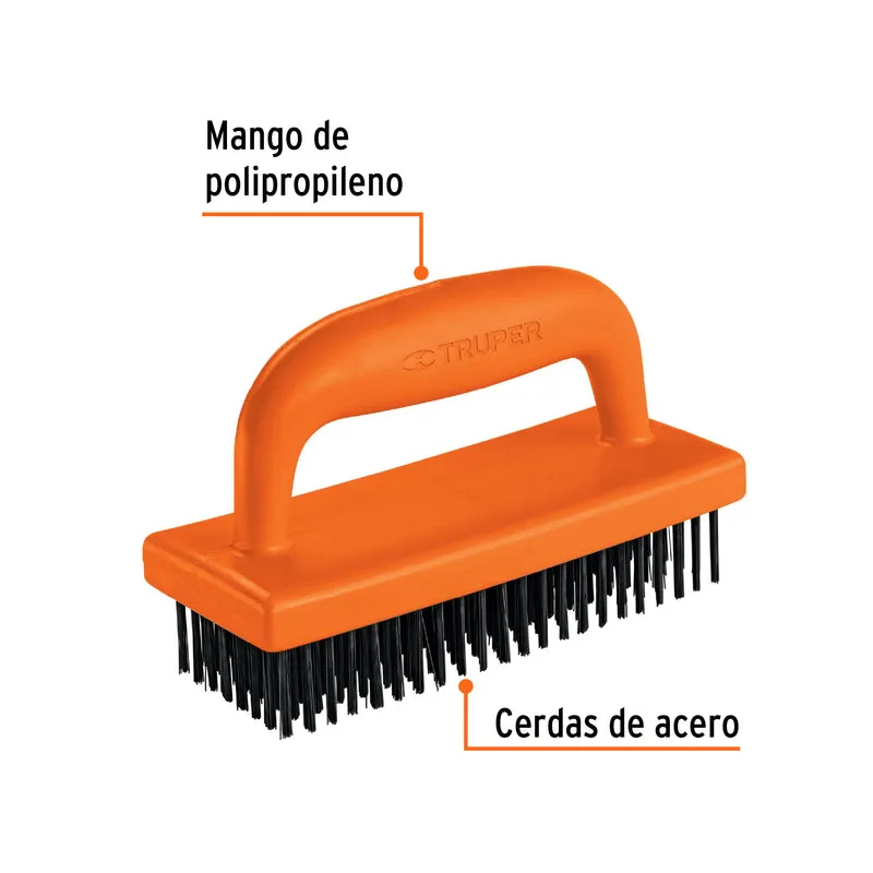 CEPILLO RECTANGULAR DE ALAMBRE 172 PINCELES,CON MANGO