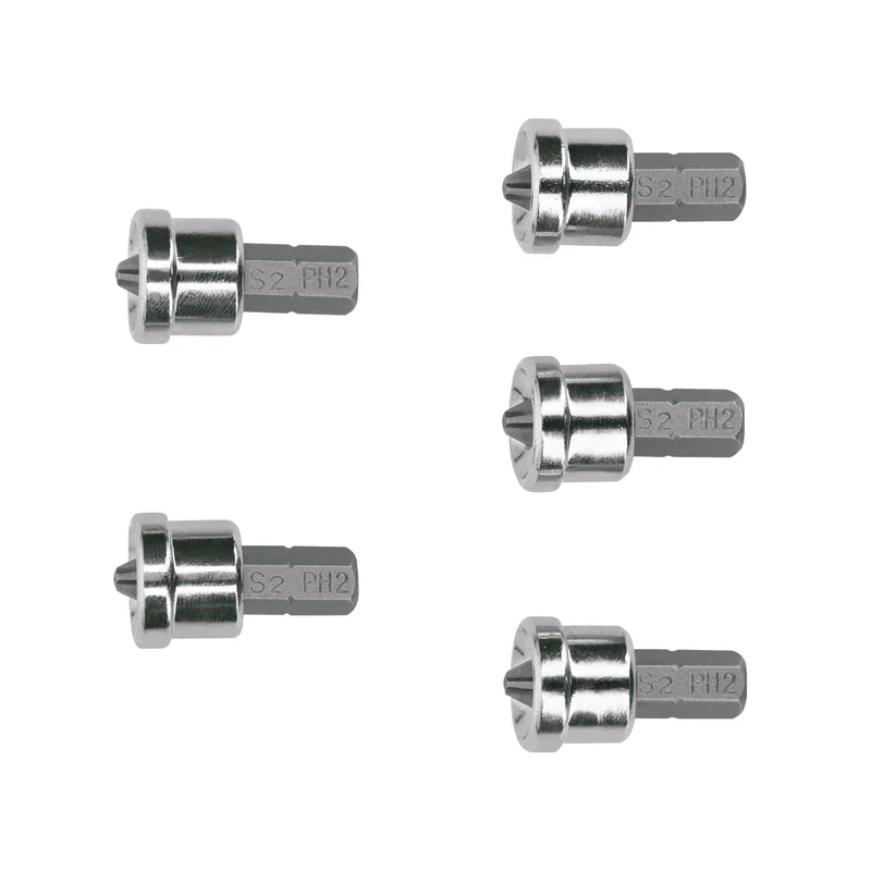 ESTUCHE CON 5 PUNTAS CRUZ PH2 MURO DE YESO LARGO 1"