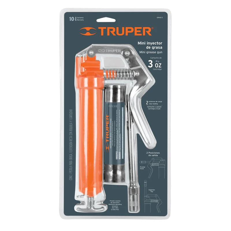 MINI INYECTOR DE GRASA 3 OZ, 3000 PSI