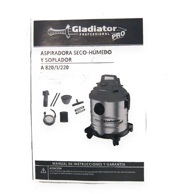 ASPIRADORA SECO-HÚMEDO Y SOPLADOR GLADIATOR, 20 LITROS