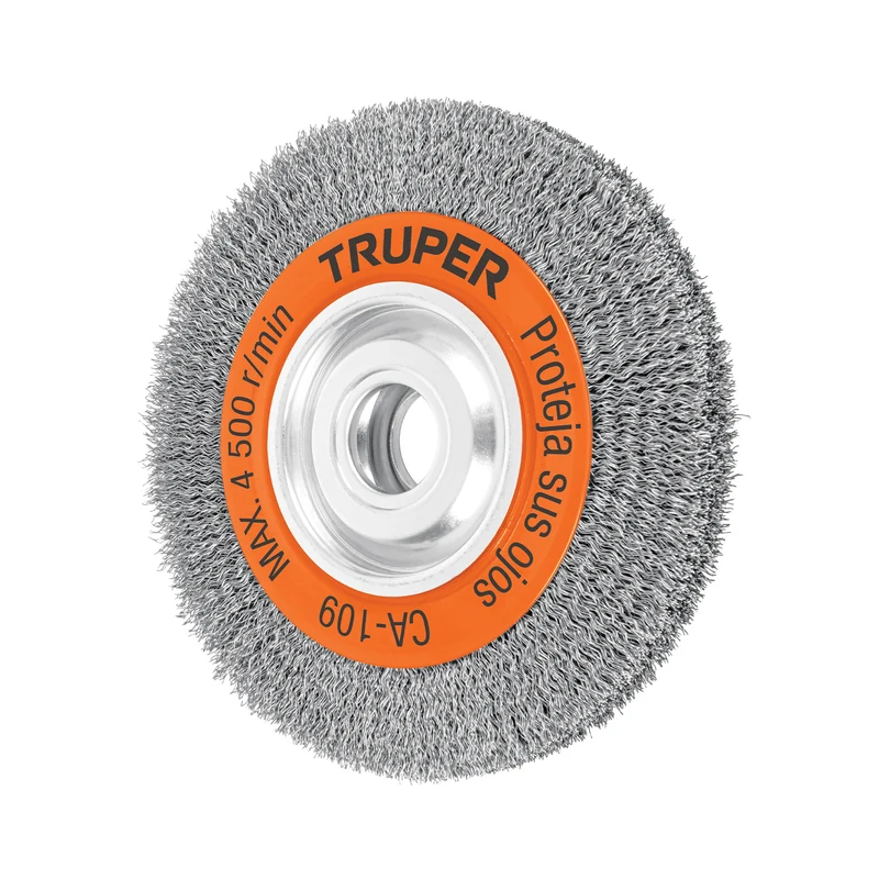 CARDA ALAMBRE ONDULADO 8" X 1" PARA ESMERIL, TRUPER