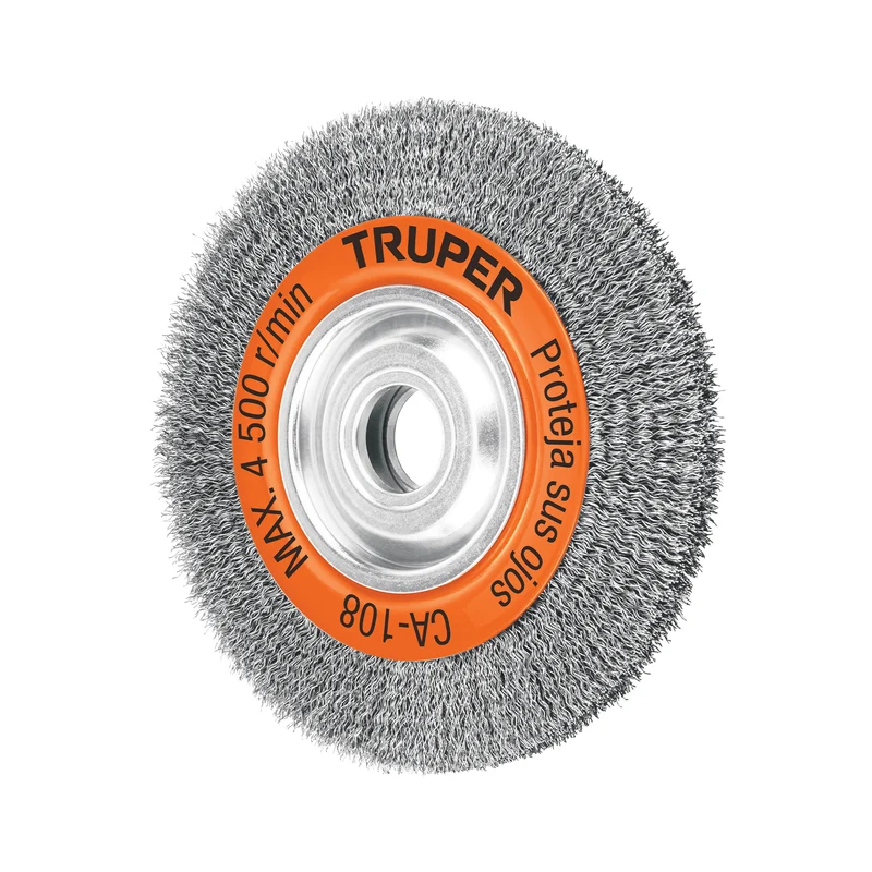CARDA ALAMBRE ONDULADO 8" X 7/8" PARA ESMERIL, TRUPER