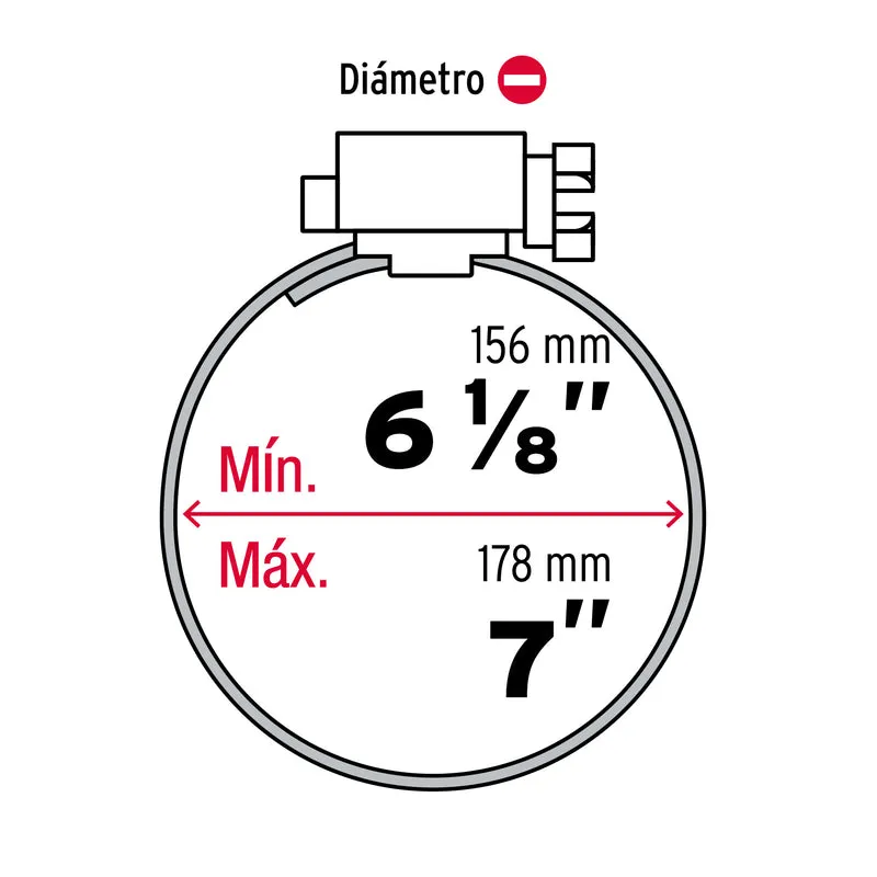 5 ABRAZADERAS TRUPER, SIN FIN REFORZADAS #104, 6-1/8 - 7"