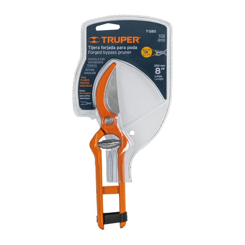 TIJERA PARA PODA TRUPER 8" (20 CM), FORJADA EN ACERO