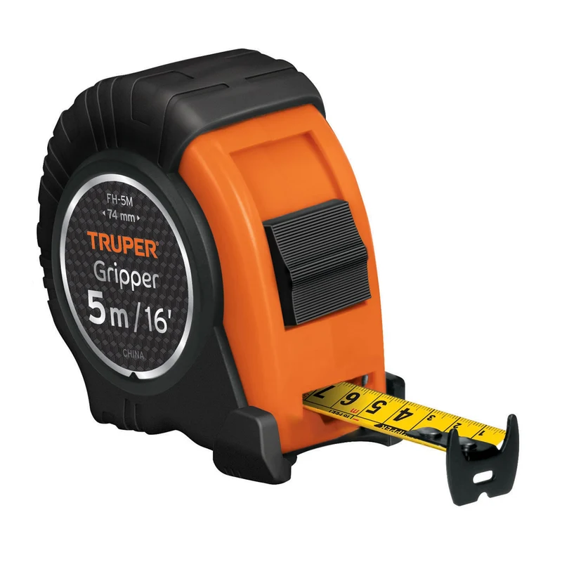 CINTA MÉTRICA GRIPPER CONTRA IMPACTOS TRUPER DE 5M, CINTA 19 MM