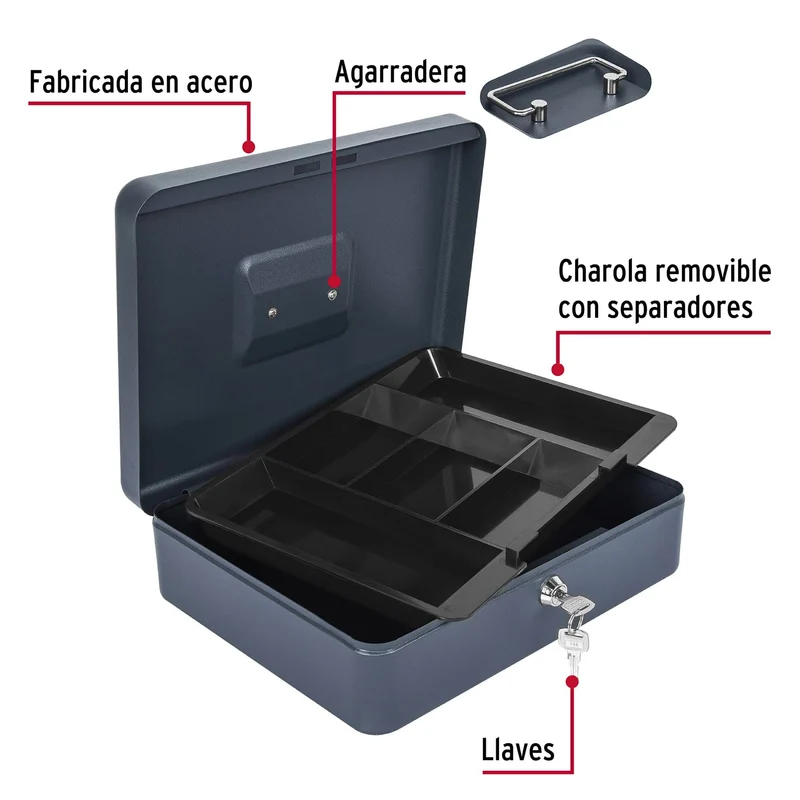 CAJA PARA DINERO TRUPER HERMEX DE 30 CM