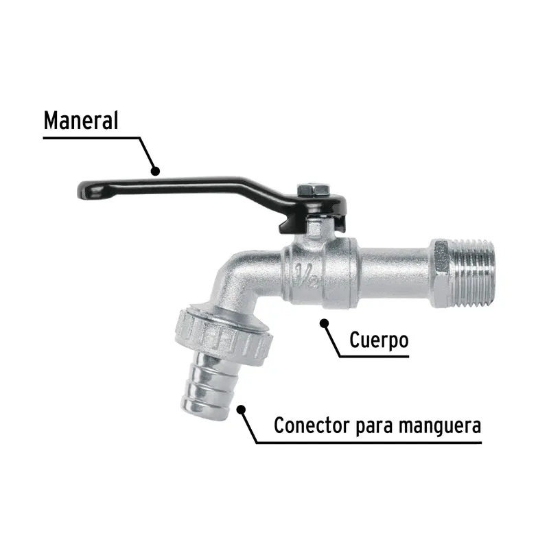 CANILLA PRETUL, 1/2" DE ZINC