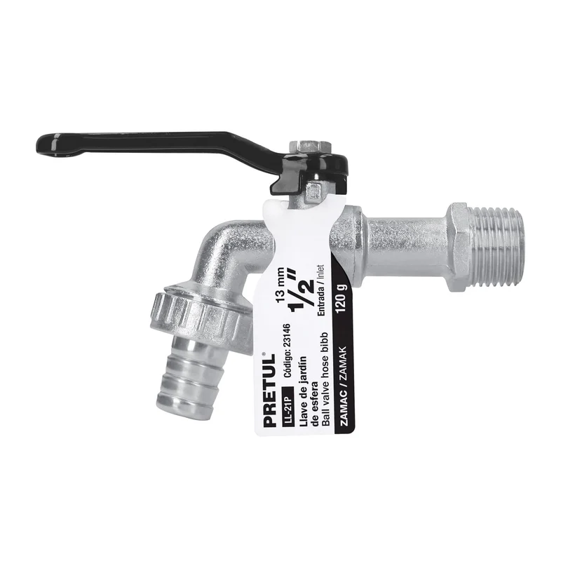 CANILLA PRETUL, 1/2" DE ZINC