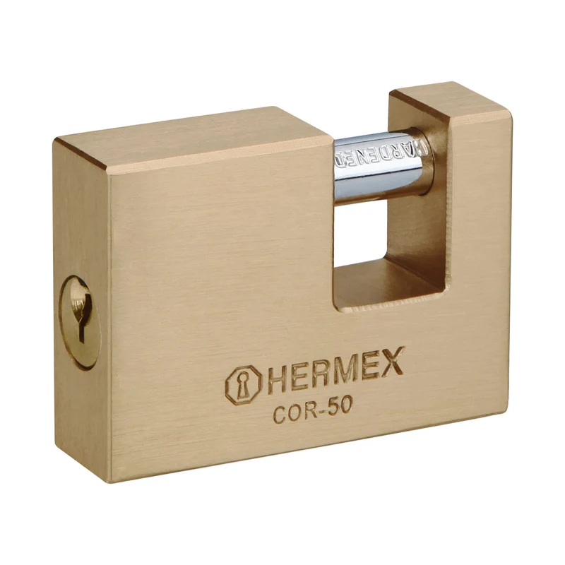 CANDADO ANTIPALANCA 50MM HERMEX, CUERPO DE LATÓN
