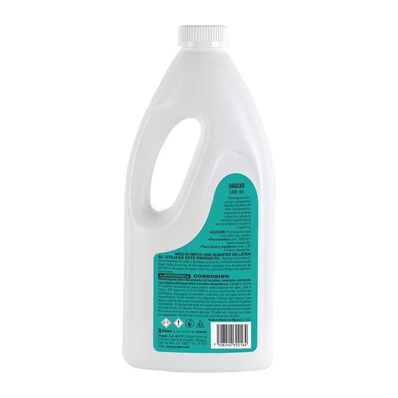 LÍQUIDO DESTAPACAÑOS DE 946 ML, KLINTEK