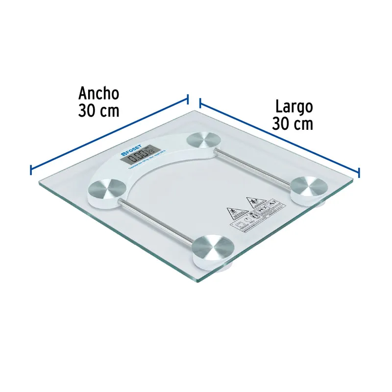 BÁSCULA DIGITAL 180KG PARA BAÑO, FOSET