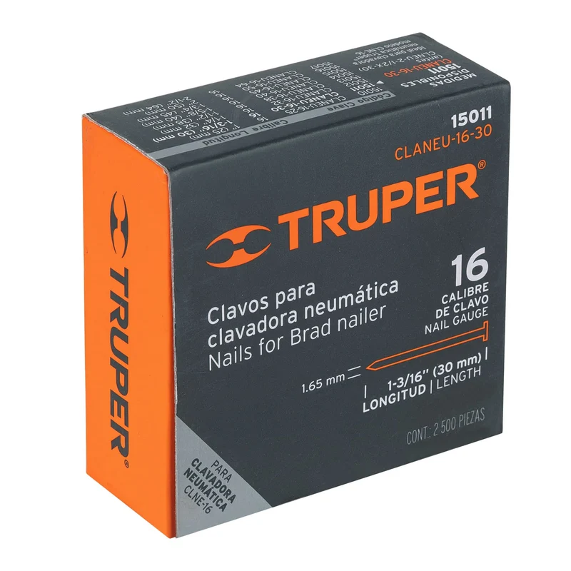 2500 CLAVOS CALIBRE 16, 30 MM PARA CLNE-16, TRUPER