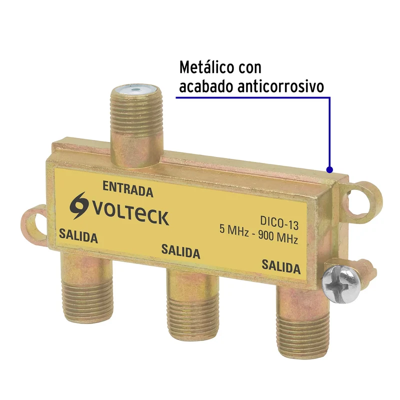 DIVISOR COAXIAL DE 1 ENTRADA Y 3 SALIDAS, VOLTECK