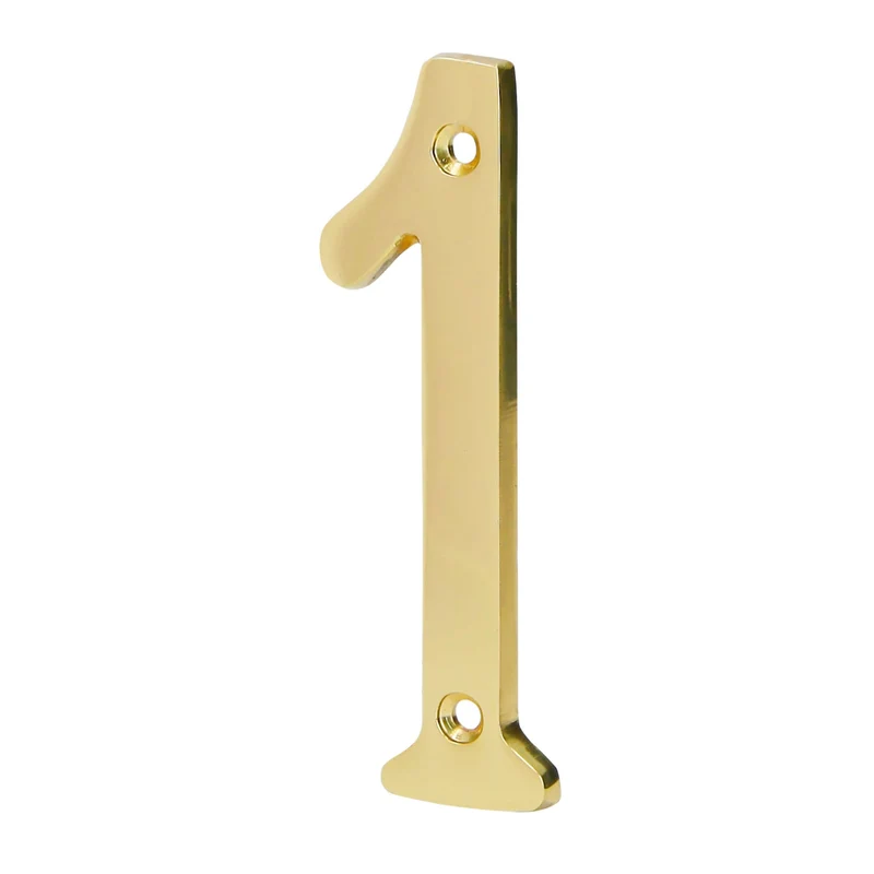 NÚMERO 1 DE LATÓN SÓLIDO 4", HERMEX