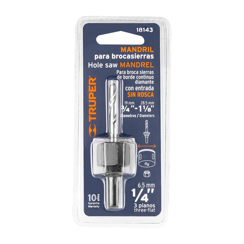 ADAPTADOR SIERRA COPA DIAMANTE SIN ROSCA 1/4"