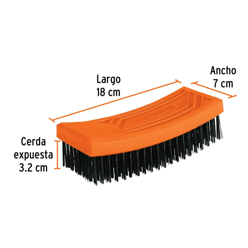 CEPILLO RECTANGULAR DE ALAMBRE 180 PINCELES,SIN MANGO,TRUPER