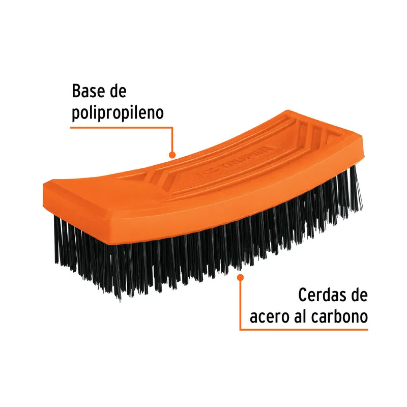 CEPILLO RECTANGULAR DE ALAMBRE 180 PINCELES,SIN MANGO,TRUPER