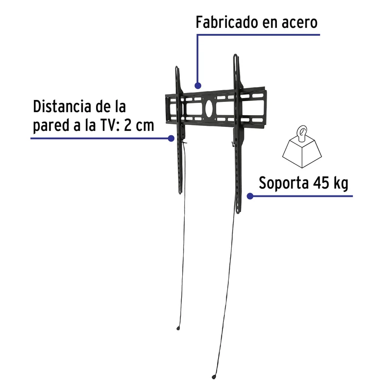 SOPORTE PARA PANTALLAS DE 32" A 70", FIJO, VOLTECK